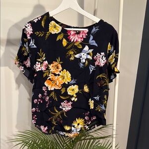 Floral Navy Women's Top